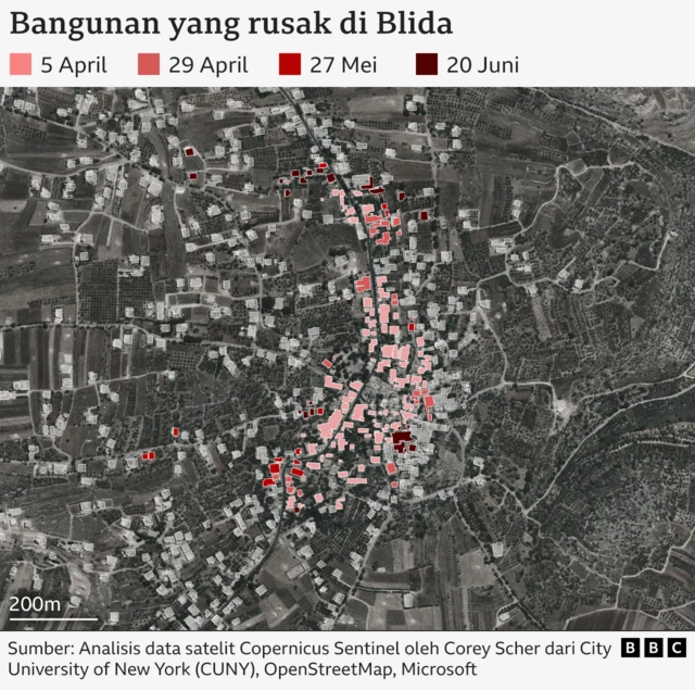 Bangunan yang rusak di Blida