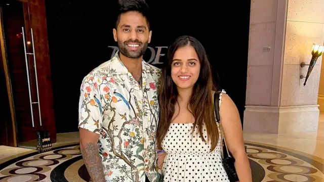 ਸੂਰਿਆ ਕੁਮਾਰ ਯਾਦਵ ਅਤੇ ਉਨ੍ਹਾਂ ਦੇ ਪਤਨੀ ਦੇਵੀਸ਼ਾ