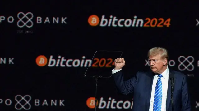 Трамп на форуме Bitcoin 2024 в Нэшвилле в июле 2024 года