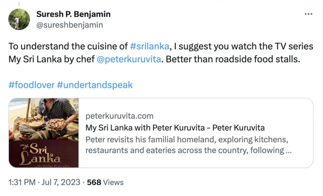 Suresh Benjamin tweet on Dan Qayyum tweet