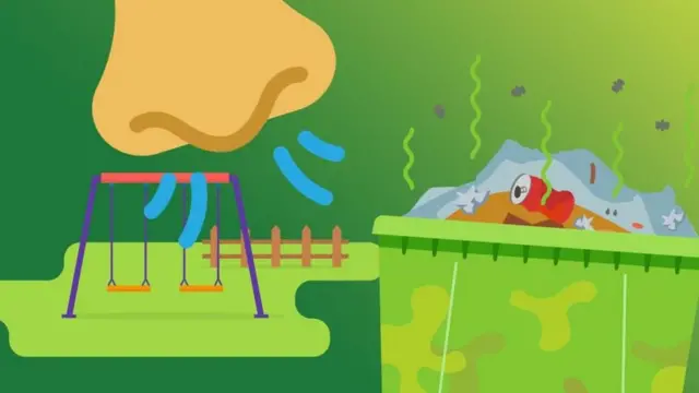 ቆሻሻ መጣያ ቦታን የሚያሳጥ ሥዕል