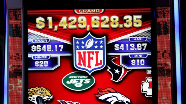 Tela exibindo as cotações para o Super Bowl da NFL