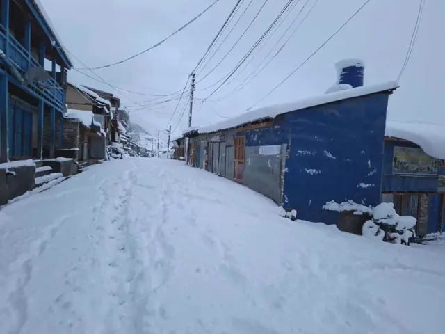 हुम्लामा गत साताबाट हिमपात हुँदा कतिपय ठाउँ सेताम्मे भएका छन्
