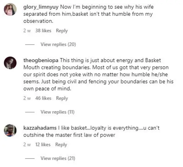 Fans chhok mouth for AY and Basketmouth beef