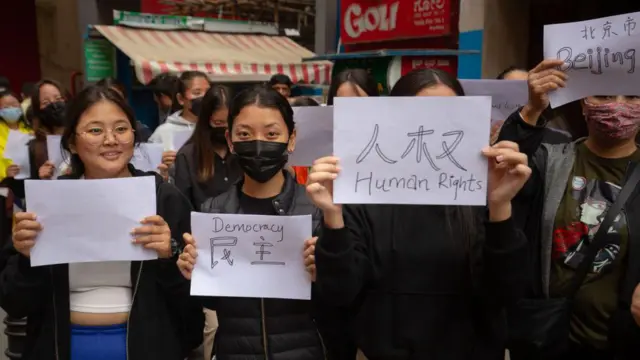 2022年,藏人聲援中國反「零新冠」運動