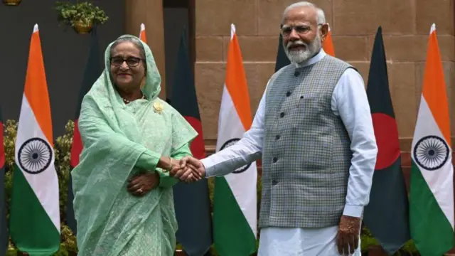 ప్రధాని నరేంద్ర మోదీ, బంగ్లాదేశ్ మాజీ ప్రధాని షేక్ హసీనా