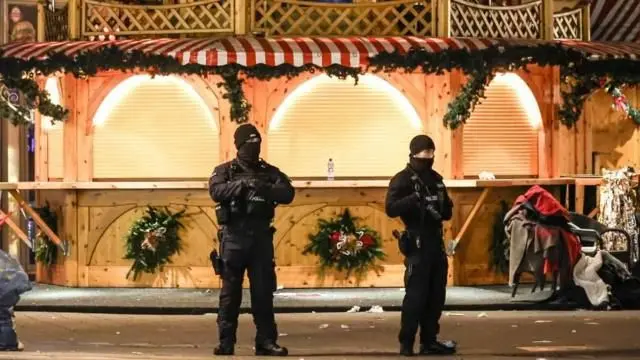 ፖሊስ ጥቃት በደረሰበት ስፍራ ላይ