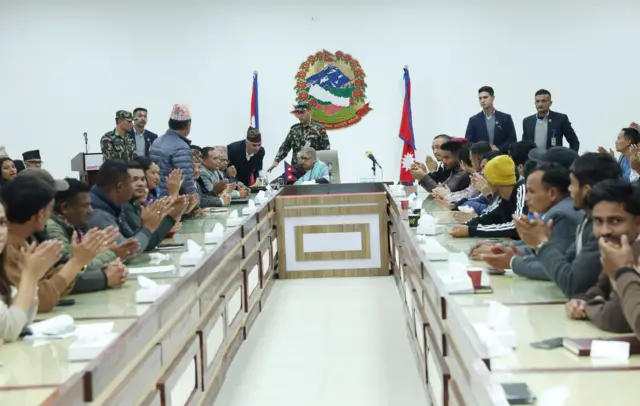 जेन जी र सरकारबीच सम्झौता समारोह