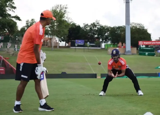 सेंचुरियन में अभ्यास करते भारतीय खिलाड़ी