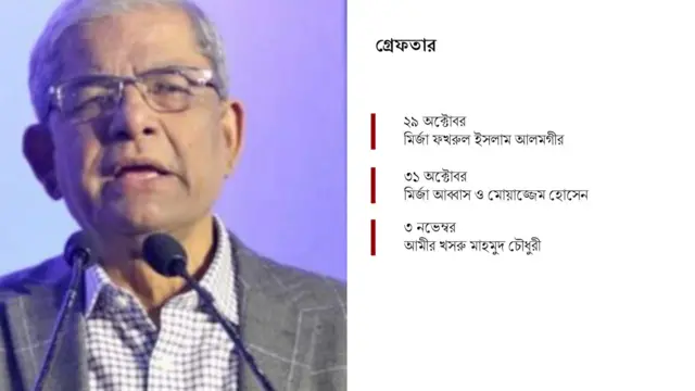 আটাশে অক্টোবর সহিংসতার পরদিন আটক হন বিএনপি মহাসচিব