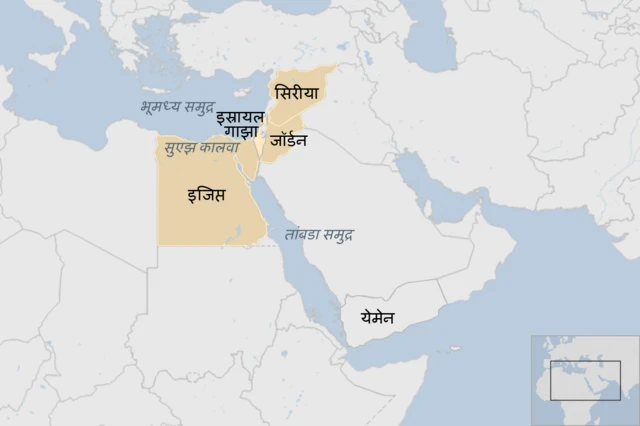 सुएझ कालवा नकाशा
