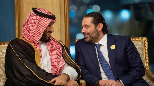 मोहम्मद बिन सलमान और साद अल हरीरी 