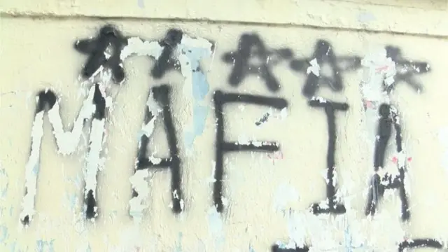 কিশোর গ্যাংয়ের সদস্যদের দেয়ালে আঁকা গ্রাফিতি