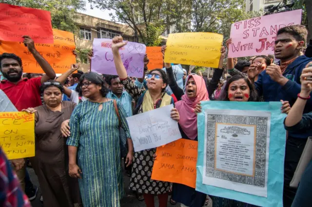 TISS च्या विद्यार्थ्यांनी 2019 साली एका आंदोलनात घेतलेला सहभाग.