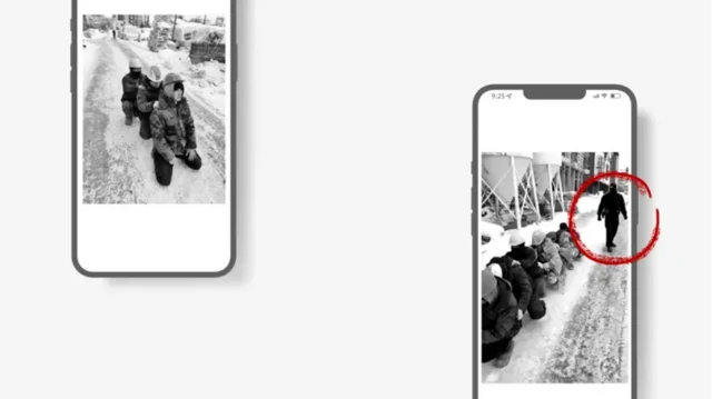 تصویری از ویدیوی بدرفتاری اعضای جامعه روسی با شهروندان قرقیز.