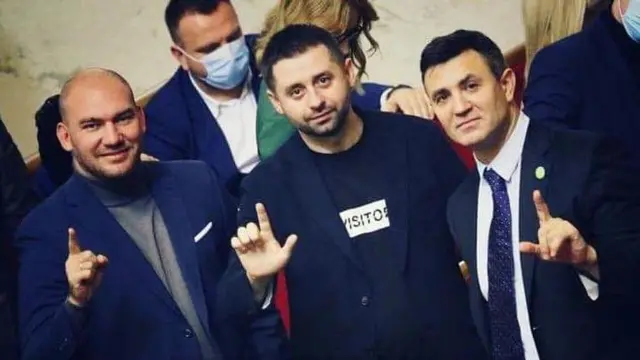 Олексій Леонов, Давид Арахамія та Микола Тищенко, 2021 рік