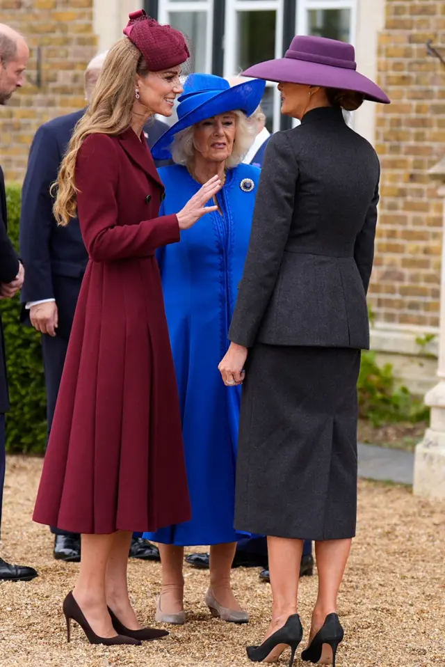 Di Princess of Wales, Queen Camilla and First Lady Melania Trump for Windsor Castle for Windsor, Berkshire, on day one of US President Donald Trump second state visit to di UK on Wednesday September 17, 2025.