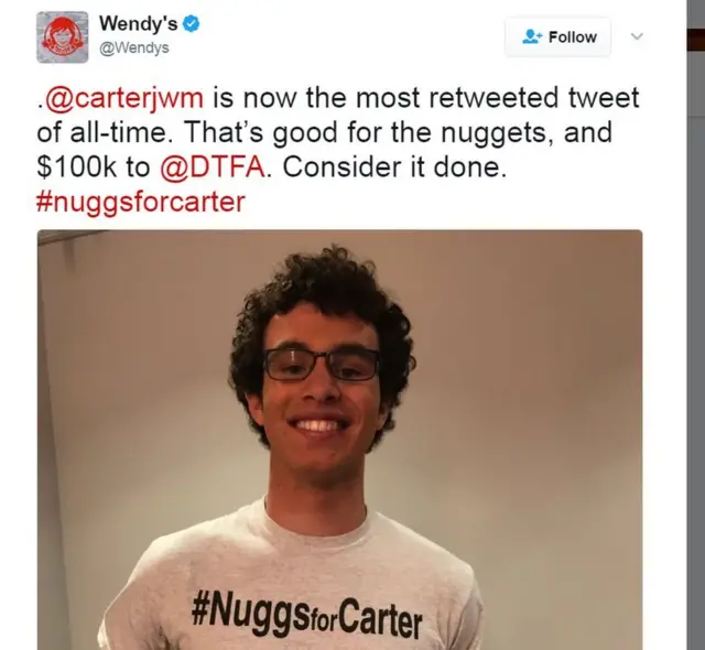 वेंडीज़ का ट्वीट