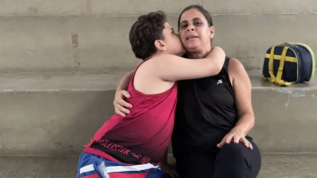 Luiz Filipe e a mãe, Ana Paula