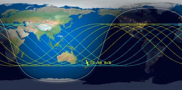 รูปแผนที่ติดตามจรวดตก
