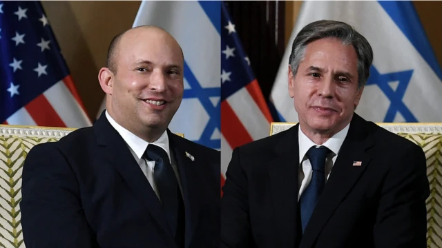 नेफ्ताली बैनेट और एंटनी ब्लिंकन