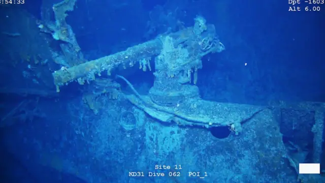 Imagen de un cañón del Scharnhorst.