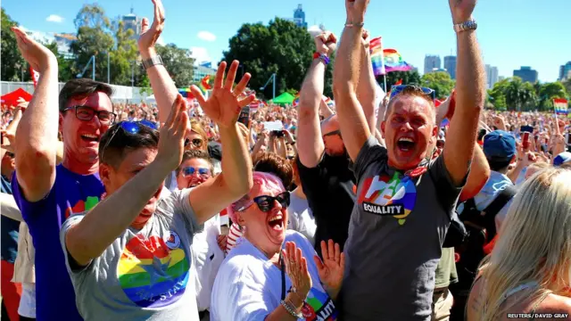 Supporters of same sex marriage