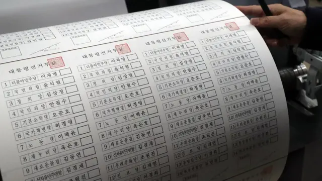 지난 1일 서울 서초구 한 인쇄소에서 투표용지 인쇄가 한창이다