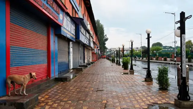 काश्मीरमधील बंद मार्केट