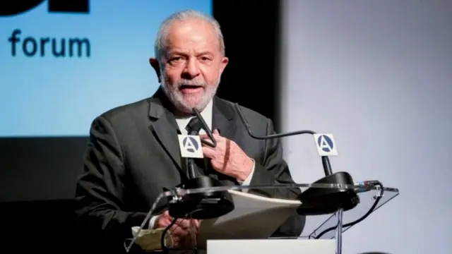 Ex-presidente Lula durante discurso