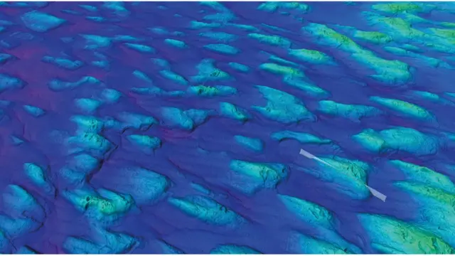 Encostas alinhadas com a direção do fluxo de gelo no Mar Báltico