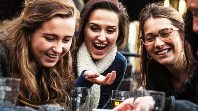 Students having a drink together