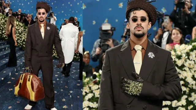 Umuraperi Bad Bunny wo muri Puerto Rico yari yambaye ikoti rya Prada ryo mu Butaliyani