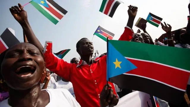 South Sudanese residents sang and danced during independence celebrations in Juba, South Sudan, Saturday July 9, 2011