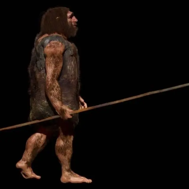 Ilustración de un neandertal