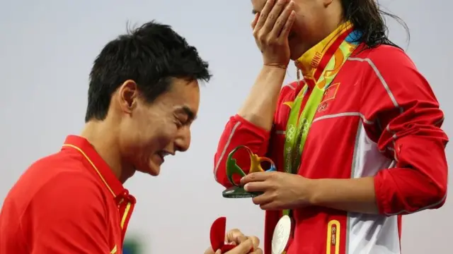 Chine JO olympique Rio He Zi fiançailles plongeon