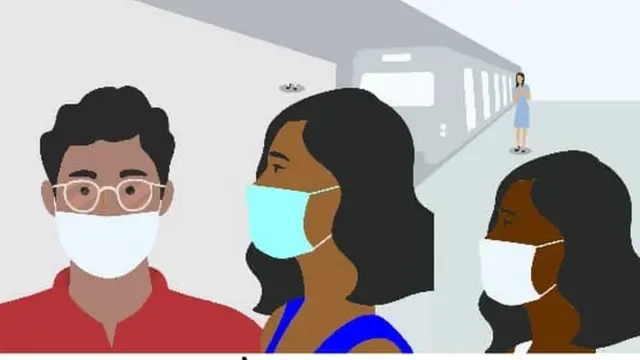 Awọn eeyan kan fi ibomu bo ẹnu wọn