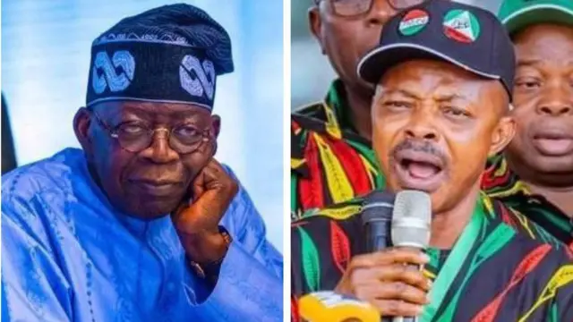 Aworan Bola Tinubu ati Joe Ajaero