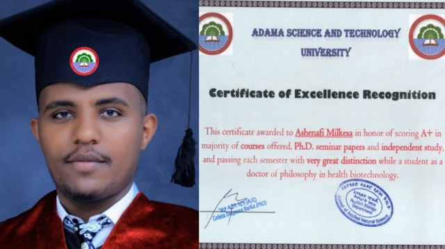 Ashannaafiin ALI bara 2011 umriisaa waggaa 23tti barnoota digirii sadaffaa (PhD) eegale