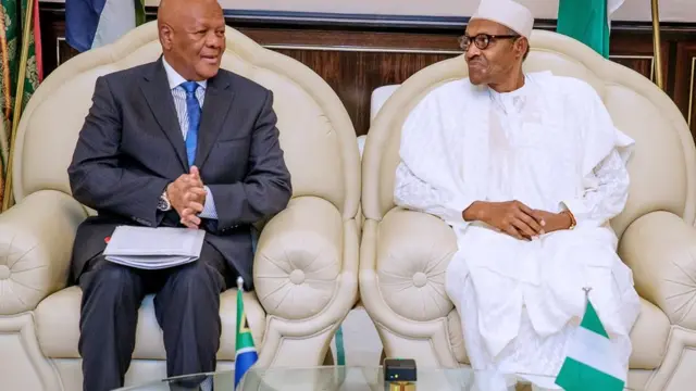 Jeff Radebe akikutana na rais wa Nigeria Muhammadu Buhari