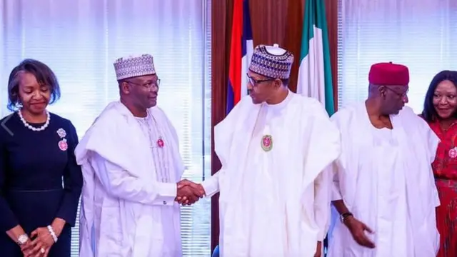 Mahmood Yakubu na Onyeisiala Buhari,