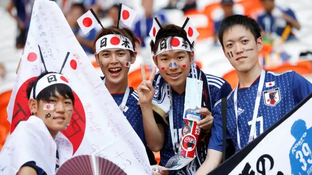 Magoya bayan kasar Japan lokacin wasan da kasar ta doke kasar Columbia da ci 2-1
