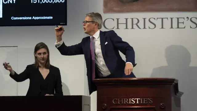 Vente aux enchères chez Christie's.