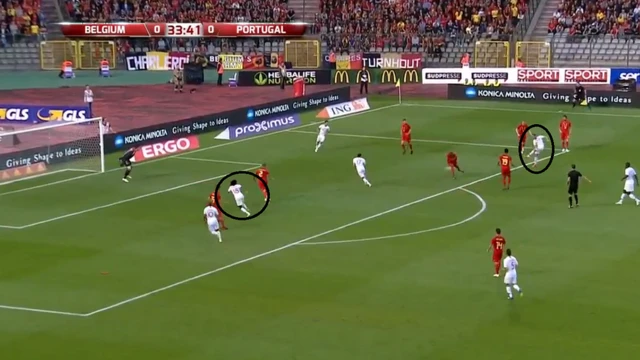 برناردو سیلوا برای نفوذ از کنار زمین به خط هافبک برگشته و گلسون مارتینز در نوک حمله حضور دارد.