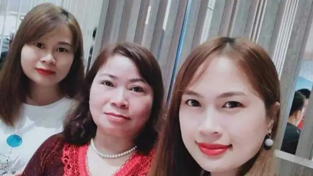 阿娥(中)將兩位女兒拉拔長大,在台灣可以一起過新年了