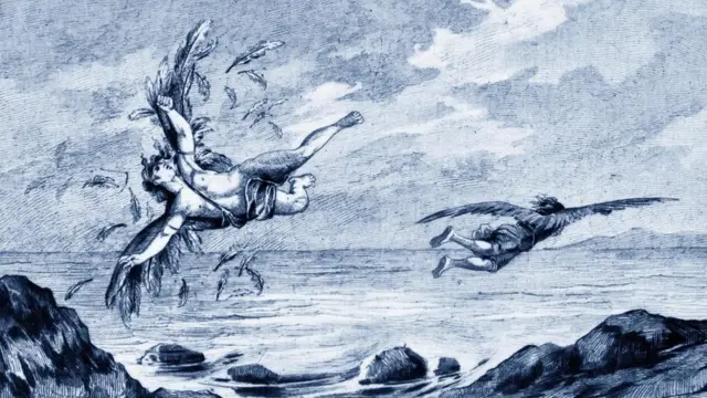 حلّق إيكاروس في الأسطورة الإغريقية القديمة قريبا من الشمس، لكنه واجه عواقب وخيمة