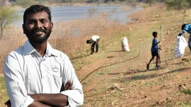 கோவை குளங்கள் பாதுகாப்பு அமைப்பின் ஒருங்கிணைப்பாளர் இரா.மணிகண்டன்.