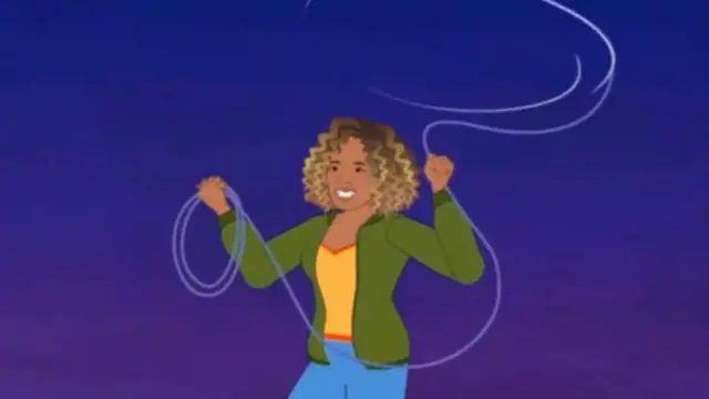 Nêgah como personagem de desenho animado