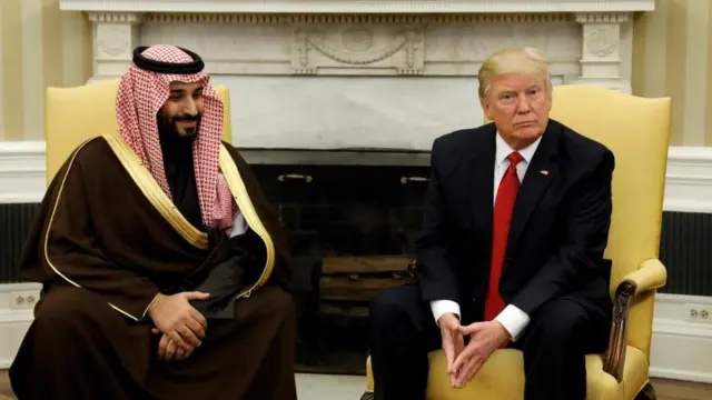 Suudi Arabistan Veliaht Prensi Muhammed bin Selman ve ABD Başkanı Donald Trump