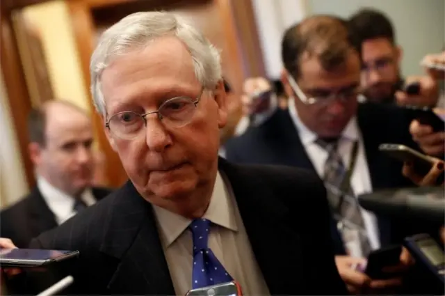 Mitch McConnell, líder de los republicanos en el Senado de EEUU.